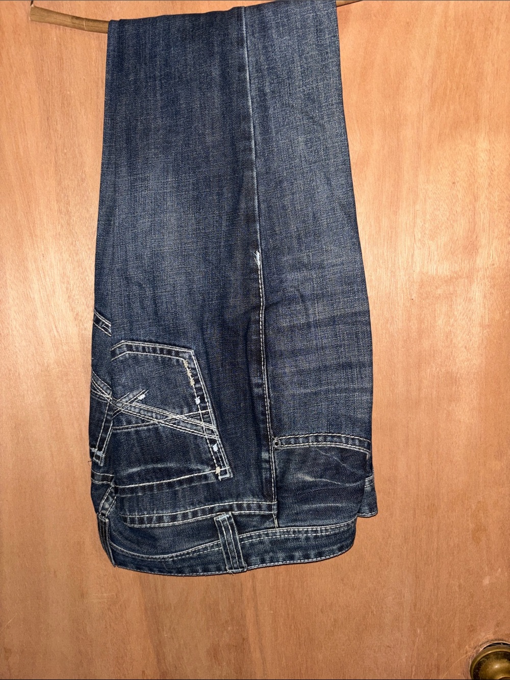 Classic Men’s Bootcut Jeans in Dark Blue Denim